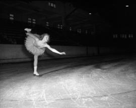 [Figure skater practicing for the Rotary Ice Carnival]