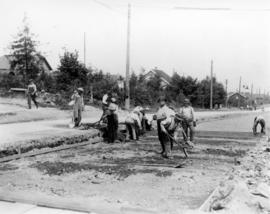 Laying tracks for street car