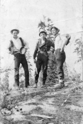 [Gerry McGeer, W.J. McGuigan and Vernon Green on Grouse Mountain]
