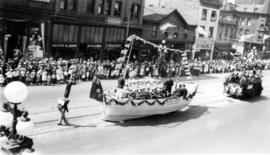 [The Canadian Japanese Association float in the Dominion Day Parade]