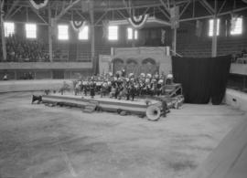 Vancouver Exhibition, Reception for Kitsilano Junior Band, Aug. 31 - Sep. 6, 1933 - Horseshow bui...