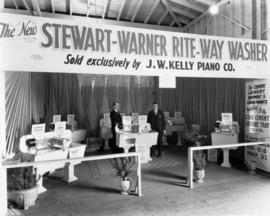 J.W. Kelly Piano Co. display of Stuart-Warner Rite-Way washers