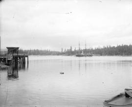 [Dock and ship in Esquimalt harbour]