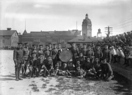 [Military band group photograph at Cambie grounds]