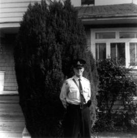 Constable Terry Blythe, son of Chuck [Charles] Blythe, also taken in front of 3703 West 20th Aven...