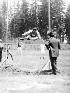 Archie McDiarmid high jumping