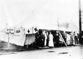 The tent hospital provided for the Vancouver Exhibition by the Vancouver General Hospital, 1914