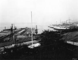 [Construction progress photograph of the CPR Pier "B/C"]