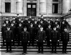 No. 2 Firehall personnel on Vancouver Court House steps