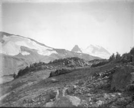 [View of Cheakamus Glacier on the side of Mount Davidson in Garibaldi Distict]