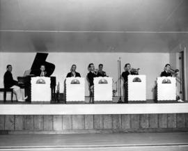 [Band in the dance pavilion at the Bowen Island Resort]