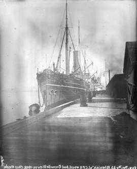 [C.P.R. ship S.S. "Athenian" docked at C.P.R. wharf]