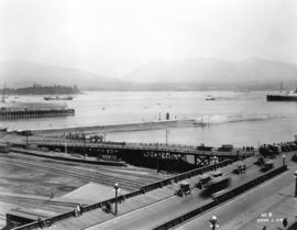 [Construction progress photograph of the CPR Pier "B/C"]