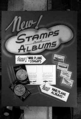 [Poster advertising war stamps and albums]
