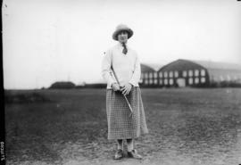 [Mrs. Douglas Broome at the Jericho Country Club golf course]