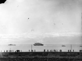 [View of the S.S. "Prince Robert" leaving Victoria after the visit of King George VI an...
