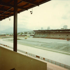 Installation of artificial turf at Empire Stadium