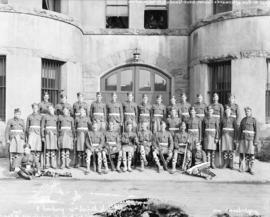 "E" Company - 72nd Seaforth Highlanders [assembled outside Beatty Street drill hall]