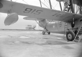 [RCAF flying boat aircraft at airport]