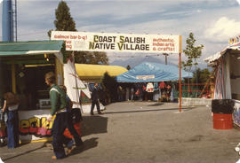 Coast Salish Native Village display on grounds