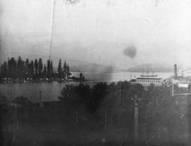 [View of Deadman's Island from Robson Street and Chilco Street]