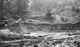 Vancouver East [excavation by hand labour, tank construction]