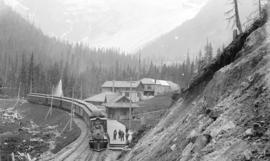 [Train at station in Glacier, B.C.]
