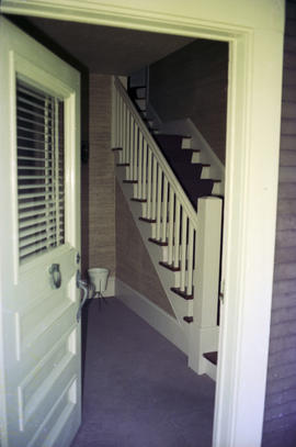 [View through doorway of staircase]