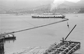 [Lions Gate Bridge under construction]