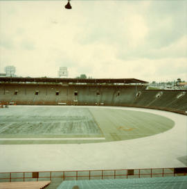 Installation of artificial turf at Empire Stadium