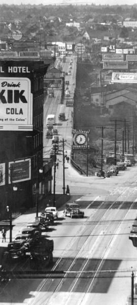 [View looking south from the north end of the second Granville Bridge]