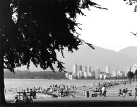 Kitsilano Beach [English Bay and West End in background]