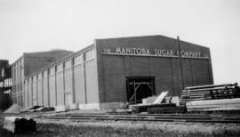 Finished plant [Manitoba Sugar Company factory] May 1939; Sugar warehouse June 1939