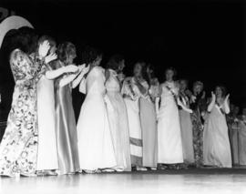 Brenda Hinds, Miss P.N.E. 1974 with other contestants