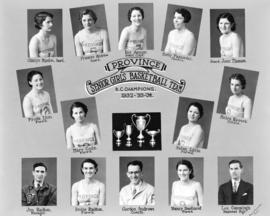 Province Senior Girls Basketball Team - B.C. Champions 1932-33-34
