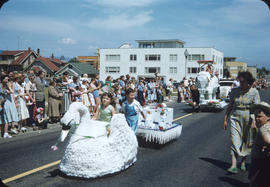Parade, on Cornwall Street, children with floats and spectators