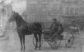 [A horse-drawn buggy in the 2300 Block of Westminster Avenue (Main Street)]