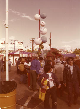 Balloon vendor on P.N.E. grounds