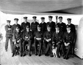 [Group portrait of Officers on board the H.M.C.S. "Rainbow"]