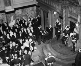 Lt. Gov. Hamber at the opening of the 19th Parliament of British Columbia