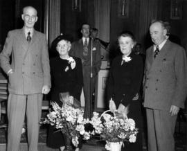Charles E. Thompson and others at presentation