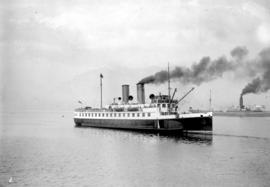 [S.S. "Lady Cecilia" backing out into Vancouver Harbour]