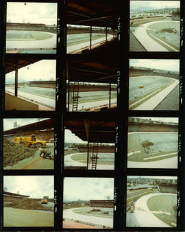 Installation of artificial turf at Empire Stadium