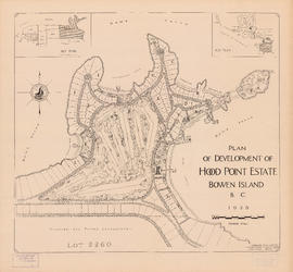 Plan of development of Hood Point Estate, Bowen Island, B.C., 1928