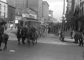68th C.F.A. parade [along E. Hastings Street]