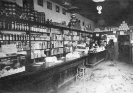 [Interior of John Archibald MacMillan's grocery store and post office at the corner of Lonsdale a...