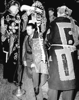 [Viscount Alexander of Tunis, Governor General being made an honourary Chief named "Nakapunk...