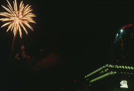 Centennial firework display at Canada Place