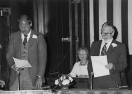 City council inauguration : Alderman Harcourt and Alderman Kennedy