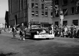 Campbells decorated car in 1947 P.N.E. Opening Day Parade